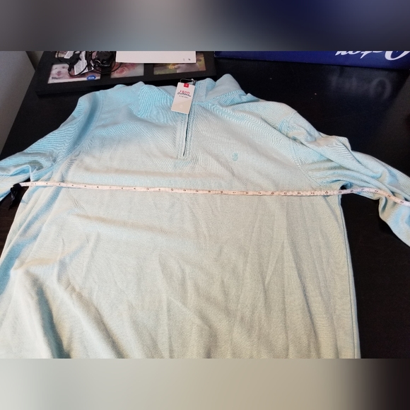 Mens Izod Saltwater 1/4 zip relaxed classics - Picture 3 of 5